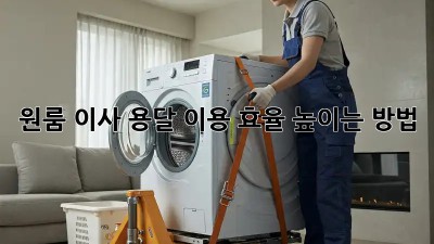 원룸 이사, 용달 이용 효율 높이는 방법!